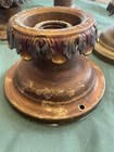 1920   s Antique Hand Painted Brass Ceiling Light Fixtures  matching Set Of Four 