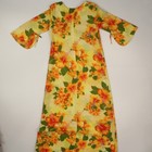 Vtg Pacific Isle Creations Of Hawaii Women s Maxi Dress Size 8 Yellow Hibiscus