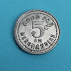Brockton Montana L  E  Storm Antique 5c Merchant Trade Token Mont  Mt