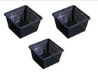 Large Assorted Plastic Mesh Aquatic Pond Plant Flower Basket Kit With Plant Food