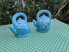 Teapot Salt   Pepper Shakers  Teapots Glased S p Shaker Cute Table Kitchen Decor