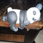 Huge Vintage Panda Collection  5pc  - Signed Folk Art  Real Fur  Enesco   Avon