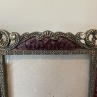 Purple Enamel Metal Rhinestone Ornate Photo Picture Frame - Holds 4    X 6    Photo