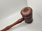 Vintage Wood Wooden Gavel Wood Judge Auctioneer Mallet 10   Meeting Hammer