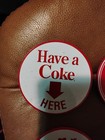 Coca-cola Soda Advertising Coasters Set Of 4 Red White Beige Cork Backed