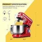 Electric Food Stand Mixer 660w 10 Speed 6 Quart Tilt-head Kitchen Beater Red