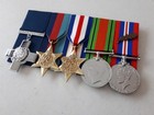 Set Of 5 Court-mounted Canadian Wwii Medals Plated Unnamed George Cross Copy