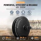 Electric Bike Conversion Kit 48v 2000w Brushless Gearless Front Rear Motor Wheel
