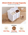 Ingredient Storage Bin Dog Food Container Airtight Kitchen Flour Bin 4 5gal X2