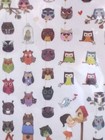 Daisyland Scrapbooking Sticker Sheet  cute Owl  kawaii  