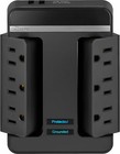 Rocketfish- 6 Outlet 2 Usb Swivel Wall Tap 2100 Joules Surge Protector - Black