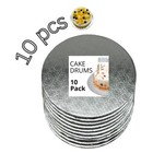 10  Silver Cake Drums 1 4  Thickness  10 Pcs 