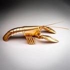 Cast Brass Crayfish Freestanding Ornament 16cm Decorative Crustacean Vintage Vgc