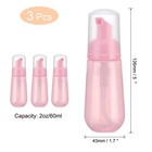 3pcs Soap Foam Bottle  Empty Travel Foaming Containers  2oz  Clear Pink