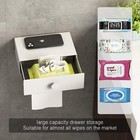 Voldra Toilet Paper Holder With Shelf White Wipes Dispenser For Bathroom Toilet