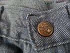 Vintage Retro 1970s Twister Cut Off Jean Shorts Kids Blue Denim