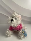 White Terrier Webkinz Plush 10    Sealed Tag Unused Code   Pink Terrier Dog Shirt