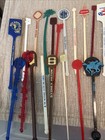 Large Lot Of 50 Rare Vintage Swizzle Sticks Drink Stirrers