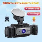Hd 1080p 4 Way Lens Car Dvr Dash Cam Video Recorder G-sensor Night Vision Camera