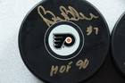 Philadelphia Flyers 4 Puck Lot Tim Kerr Bill Baker Signed Autographed Jsa Nhl