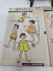 Lot Of 3 Vintage Advance Sewing Patterns Toddlers  1950s 2 Uncut  Vintage 
