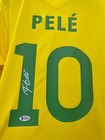 Yellow Jersey  soccer  Pele Autographed Hand Signed Bas Coa