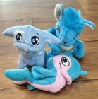 Lot 3 Neopets Mcdonald s 2004 Plush Blue Floatsam  Blue Kyrii  Cloud Poogle