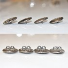 Rare 18th C Buttons - American Revolutionary War - Double Shank - Sterling - Gw