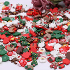 50pcs Christmas Resin Flatbacks Santa Snowman Tree Diy Craft Cabochons