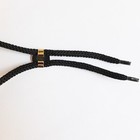 Bolo Tie Parts Kit Round Slide Textured Tips Black Cord Gold Tone Pk 4