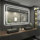 Led Bathroom Mirror For Wall Large Vanity Mirrors With Lights Dimmable  Anti-fog