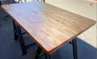 Butcher Block Hevea Wood Restaurant Bistro Cafe Pub Bar Table Tops