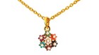 7 In 1     gemstone Necklace - 22k Goldplated On 925 Sterling Silver Chain-18 Inch