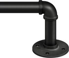 Curtain Rods For Windows 66 To 120  1 Inch Industrial Wrap Around Black Curta   
