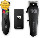 2 Black Clipper Trimmer Shaver Set Barber Hair Clippers For Men 6800 Rpm