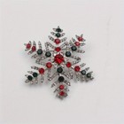 Luxury Rhinestone Snowflake Brooch Pin - Irregular Shape Christmas Accessory