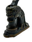 Antique 1876 Cast Iron Lion Head Stamp Seal Press Locust Point Grange