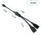1 5 Ft Extension Cord Splitter 1 To 2  3 Prong Indoor Power Outlet Splitter