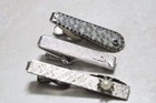 Lot Of 3 Mid Century Modern Clasp Silver Tone Anson Mens Costume Fashion