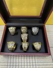 New York Yankees - World Series 7 Souvenir Ring Set With Wooden Display Box 
