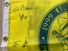 1999 Us Open Pinehurst Signed Flag   Ephemera Lot Faldo Mize Golf