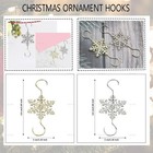 Christmas Snowflake Ornament Hooks Silver 20 Pcs