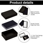 Black Kraft Cotton Filled Gift Boxes Jewelry Cardboard Box Lots Of 12 96pc Us