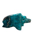 Carved Bear Fetish Turquoise Color Stone Animal Totem Figurine 1   