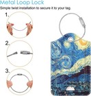  2 Pcs  Luggage Tags Privacy Cover Id Label With Loop For Travel Bag Suitcase