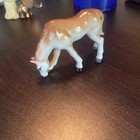 Vintage Ceramic Porcelain Horse Figurine Made In Japan Brown   White  2   