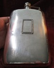 Apollo Silverplate Hip Flask Art Deco Styling C1920s - 1930s No Monograms      H