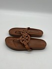 Tory Burch Miller Cloud Women   s 9m Brown Leather Casual Slip On Sandals Shoes 