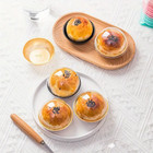 10pcs Round Pastry  Cupcake Spherical Box  Transparent Packaging gold 