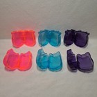 Squish-a-longs Empty Capsule Container Case Cow Cat Pink Blue Purple Neon Clear